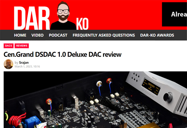 DSDAC1.0 Deluxe Model , Reviewed by Srajan，Darko.audio